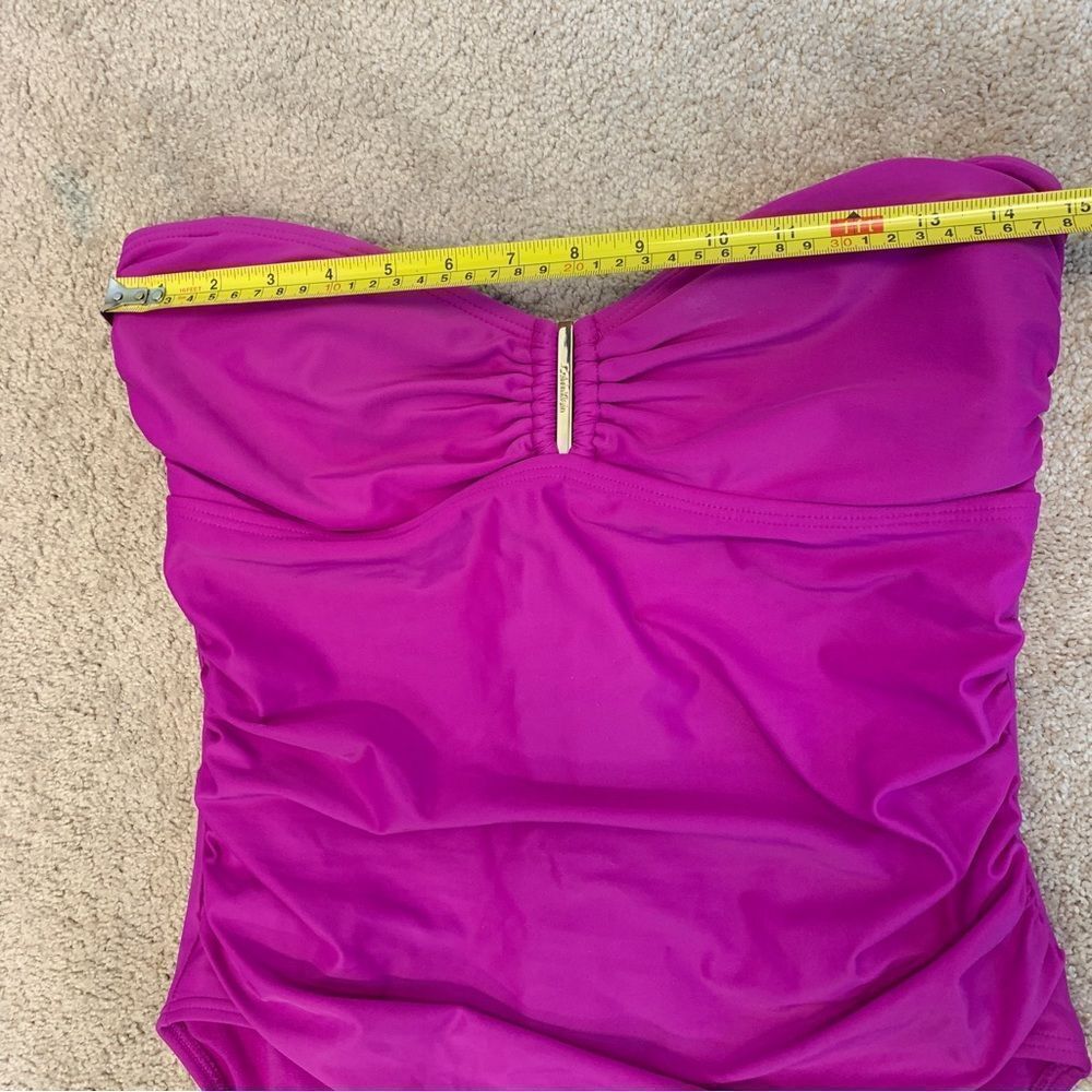 Calvin Klein bright purple one piece swimsuit Sz 12 - Picture 7 of 8